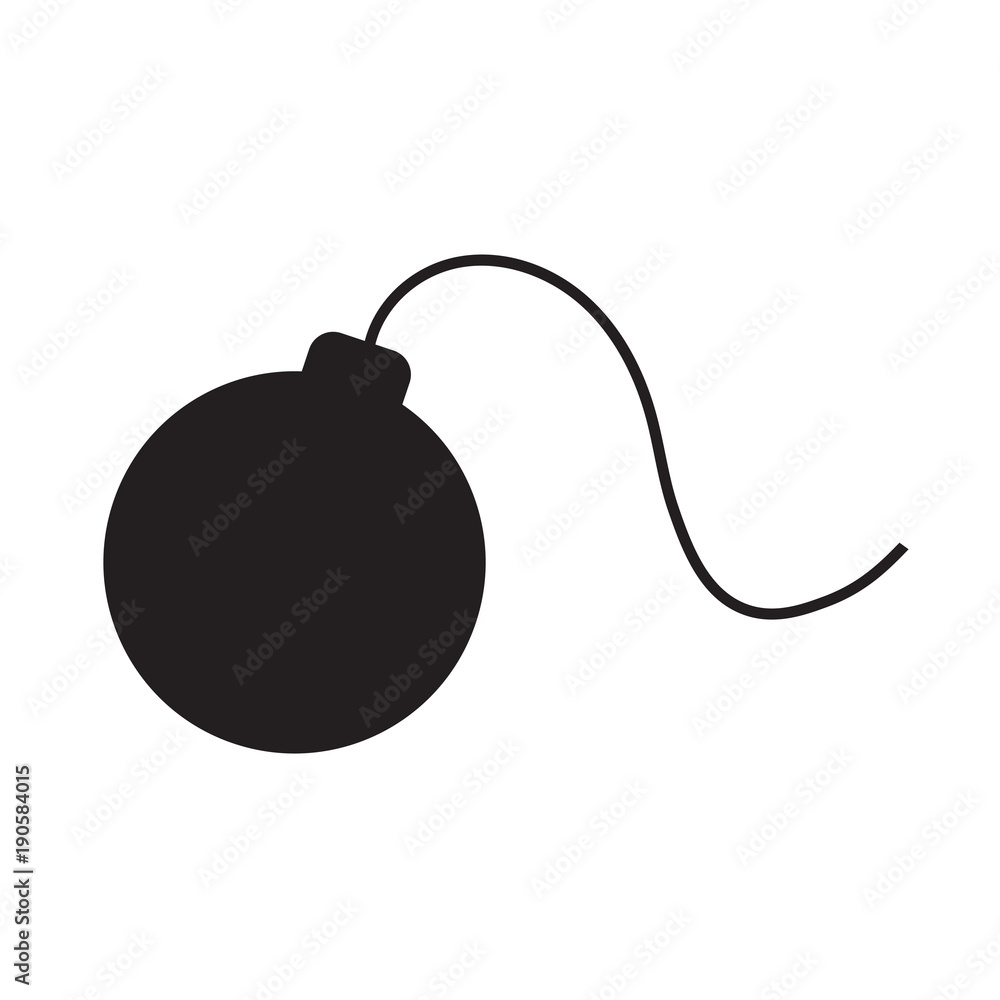 black bomb icon- vector illustration black bomb icon- vector illustration
