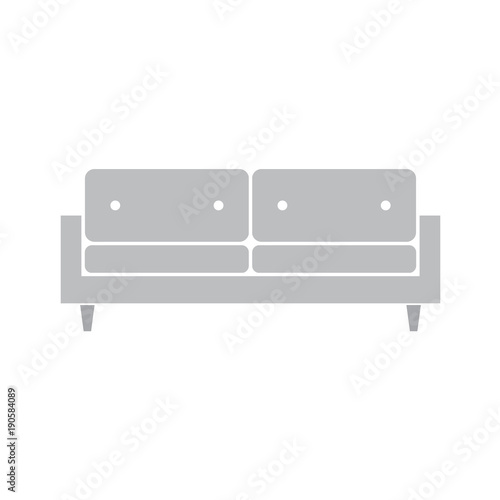 grey sofa icon- vector illustration © chrupka