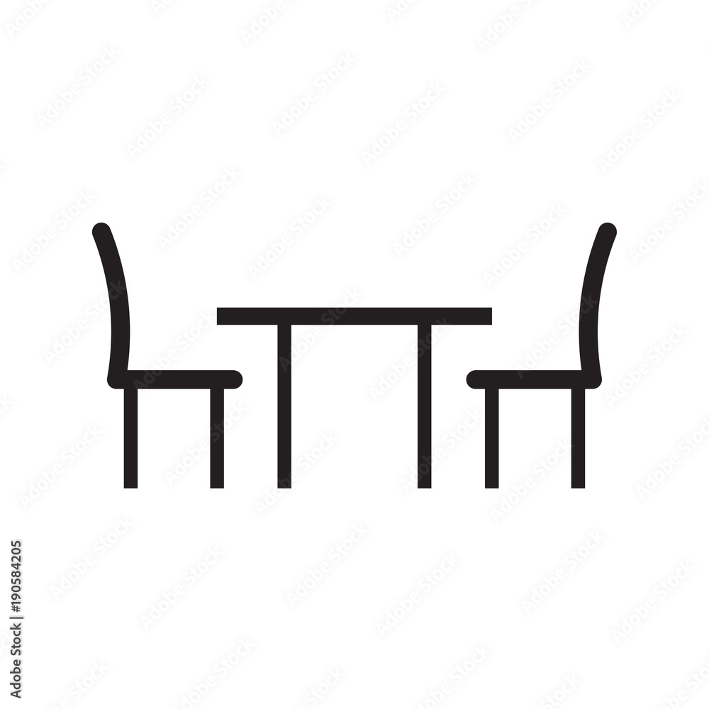 table and chairs icon-vector illustration table and chairs icon-vector illustration