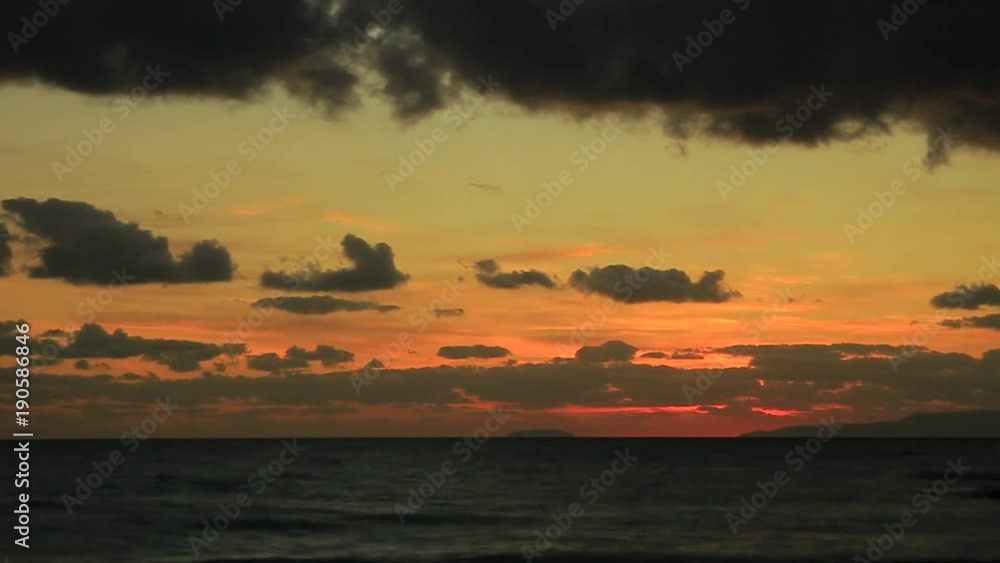 Scenic sunset over sea surface. Greece Peloponnese. Time lapse Scenic sunset over sea surface. Greece Peloponnese. Time lapse