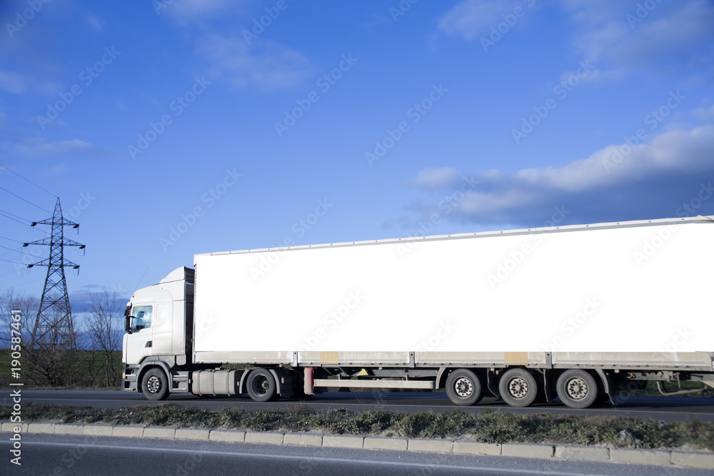 White Truck On Highway