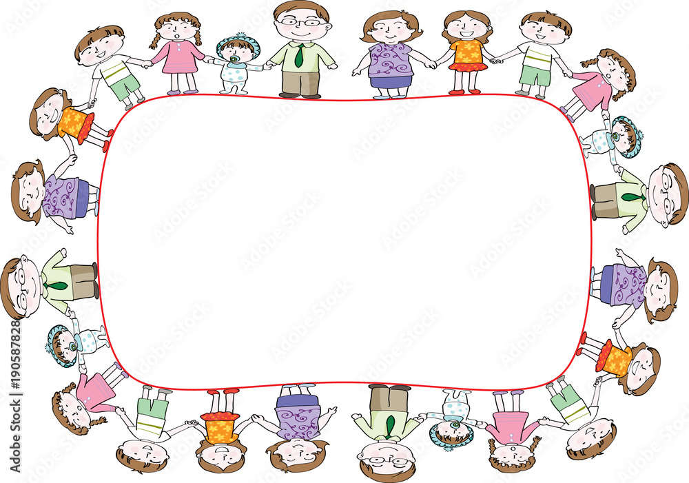 Fototapeta premium happy family background