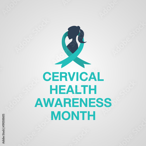 Cervical Health Awareness Month logo vector illustration