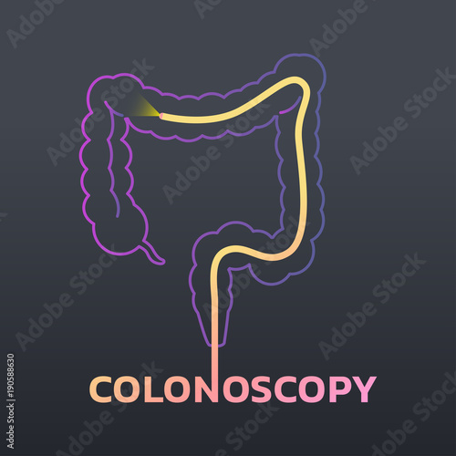 colonoscopy logo vector icon design