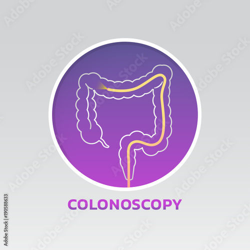 colonoscopy logo vector icon design