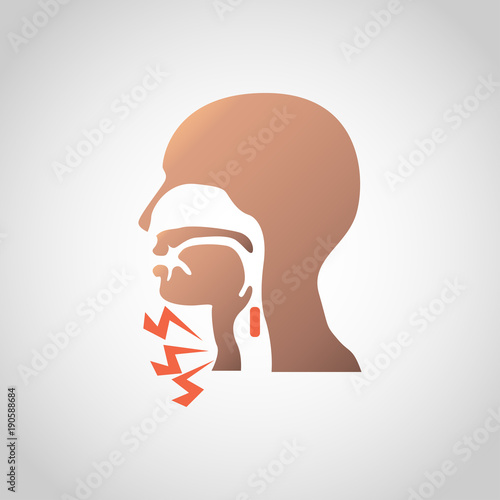 difficulty swallowing icon design. Vector illustration