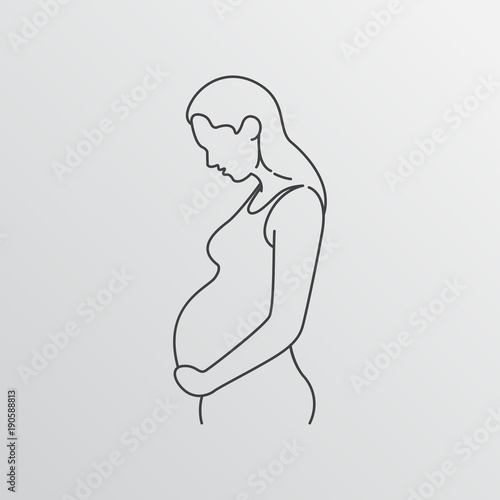 Pregnancy logo icon design. Vector illustration.