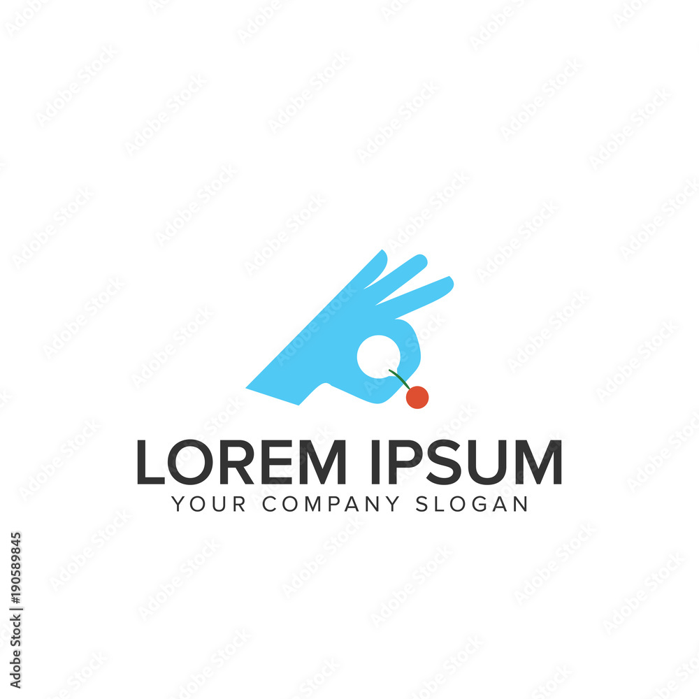 hand Pick fruit logo hand Pick fruit logo