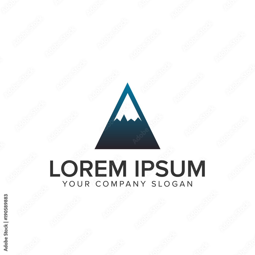 mountain minimal logo design concept template mountain minimal logo design concept template