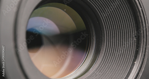 Professional Camera lens zoom in and out