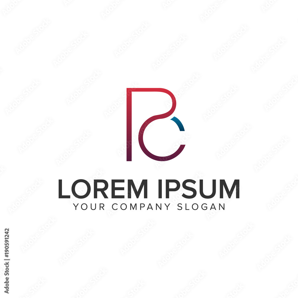letter R and C logo design concept template. fully editable vector letter R and C logo design concept template. fully editable vector