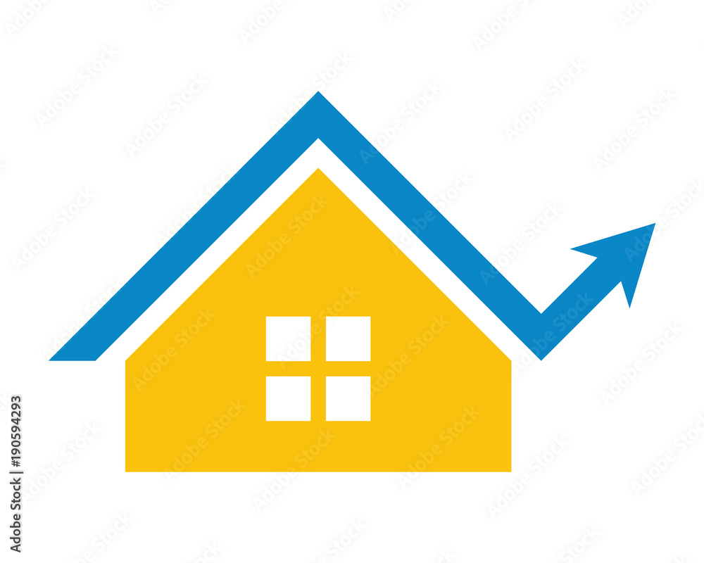 yellow arrow roof house housing home real estate residence residential image vector yellow arrow roof house housing home real estate residence residential image vector
