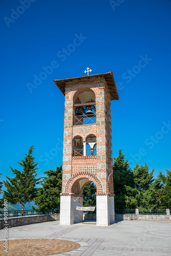 A picturesque Orthodox Old Temple in Trebinje. Bosnia and Herzegovina. photo