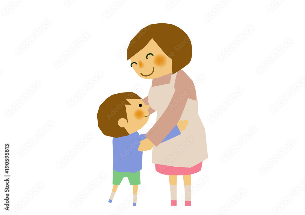 保母さんと子供のイメージ。お母さんと子供のイメージ。 保母さんと子供のイメージ。お母さんと子供のイメージ。