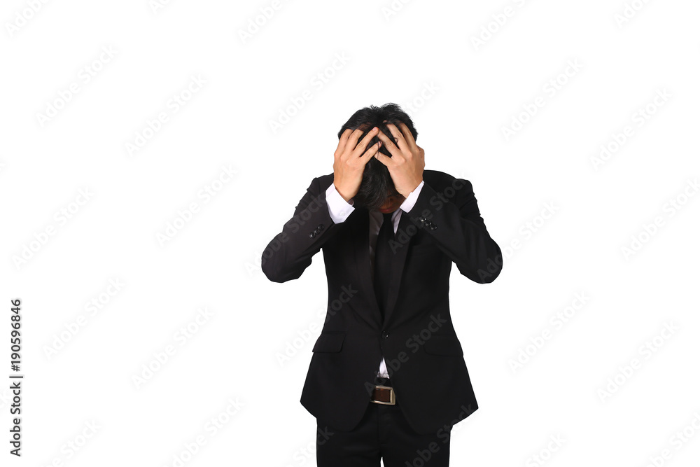 Disappointed businessmen on a white background. Worry concept. Disappointed businessmen on a white background. Worry concept.