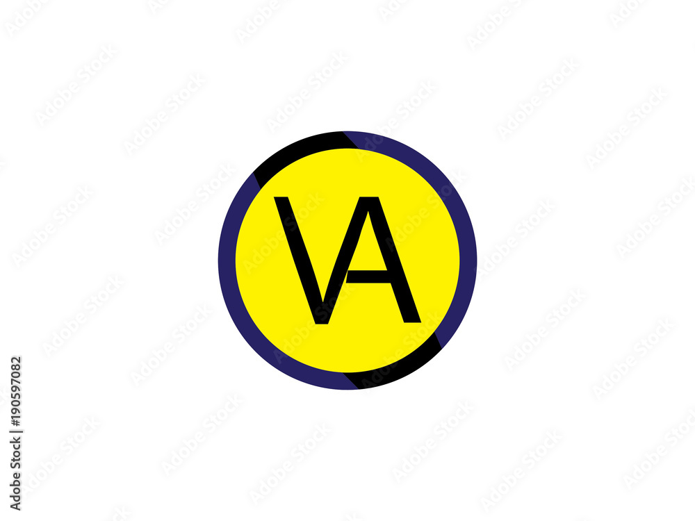 Initial Letter VA Design Logo Vector Graphic Branding Letter Element. Initial Letter VA Design Logo Vector Graphic Branding Letter Element.