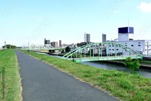 新河岸川 京浜東北線荒川橋梁方面