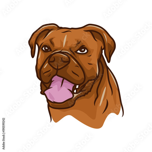 Animal Head - Dog - vector logo/icon illustration mascot