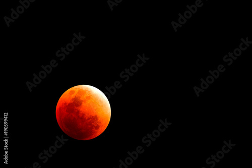 Fototapeta Naklejka Na Ścianę i Meble -  Bloody Moon on the sky