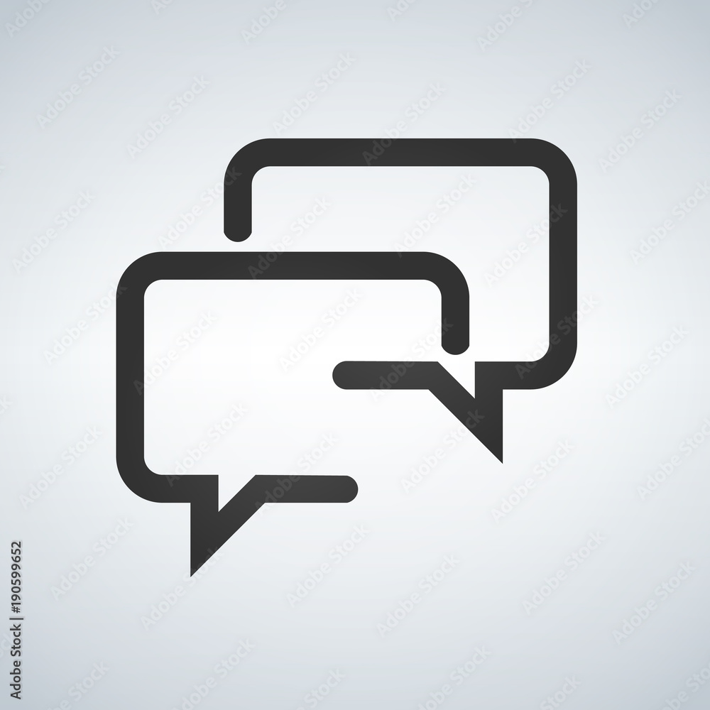 Naklejka premium Speech squares line icon.