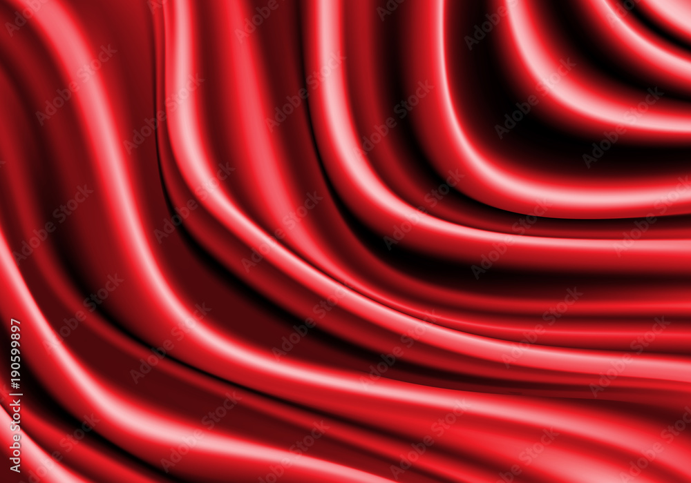 Red satin fabric wave luxury background texture vector illustration. Red satin fabric wave luxury background texture vector illustration.