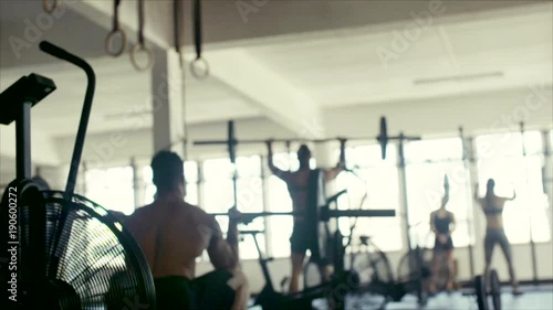 Wallpaper Mural Group of strong people working out at cross fit class Torontodigital.ca