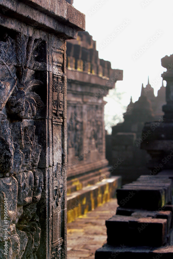 Fototapeta premium Borobudur temple wall relief