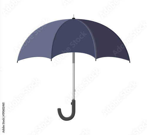 Classic opened black umbrella. Personal accessory