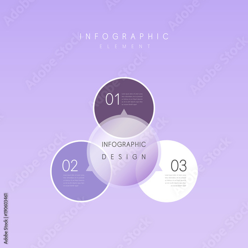 Violet color info graphic design