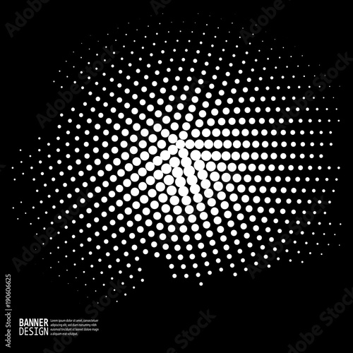 Monochrome halftone pattern dot background