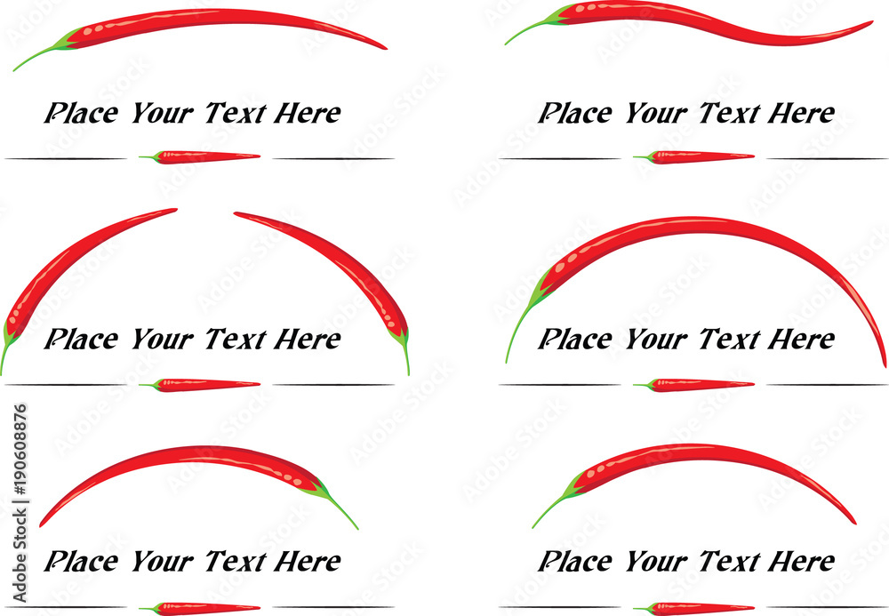 chili calligraphic design elements and page decoration chili calligraphic design elements and page decoration