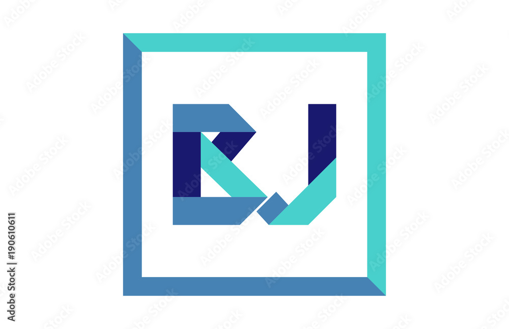 BJ Square Ribbon Letter Logo BJ Square Ribbon Letter Logo