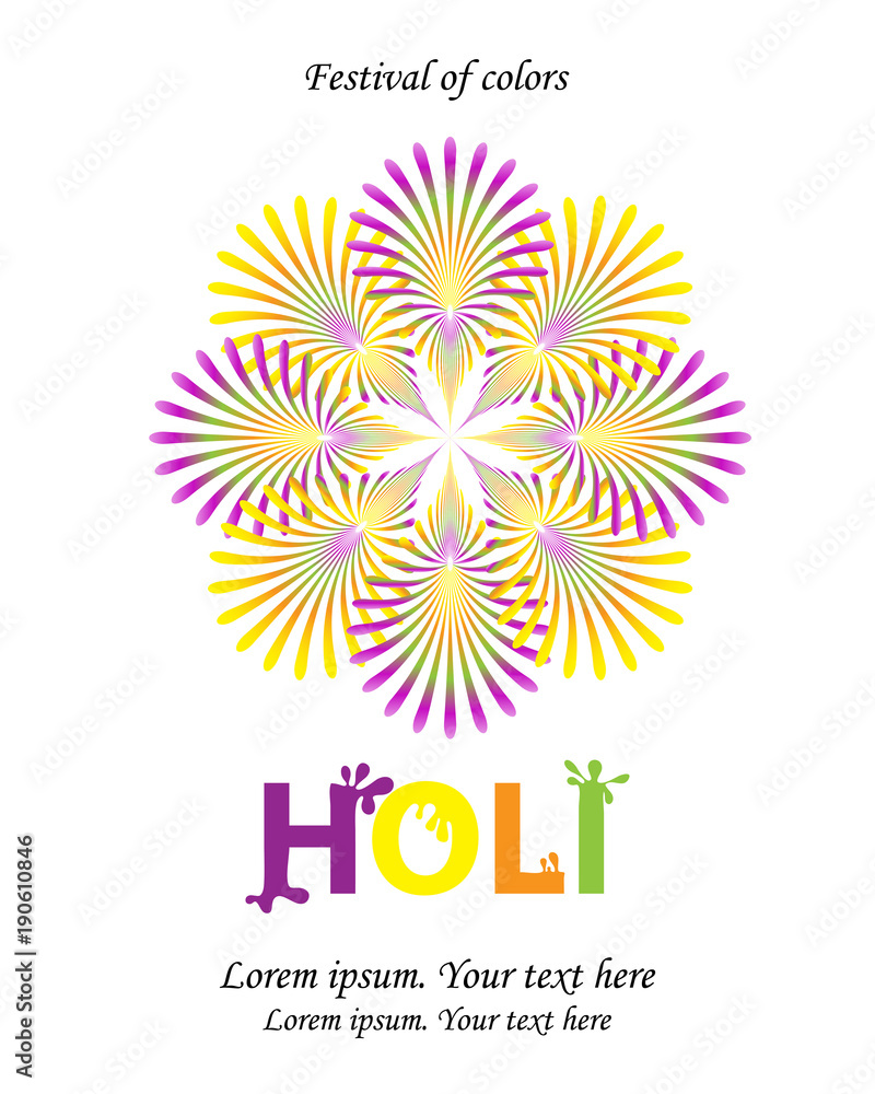 Holi is the Indian spring festival of colors background vector i