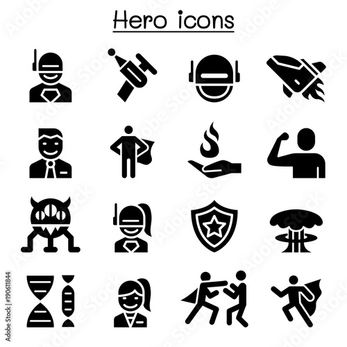 Hero icon set