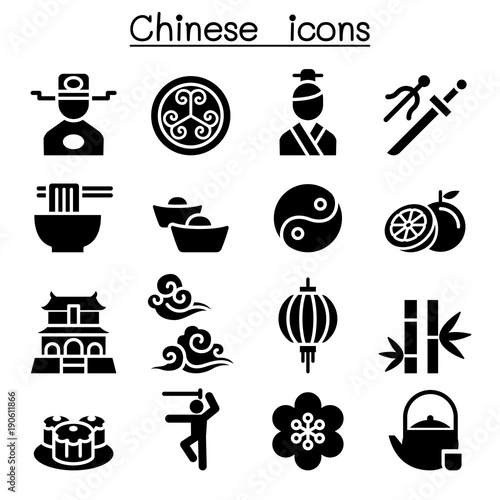 Chinese icon set