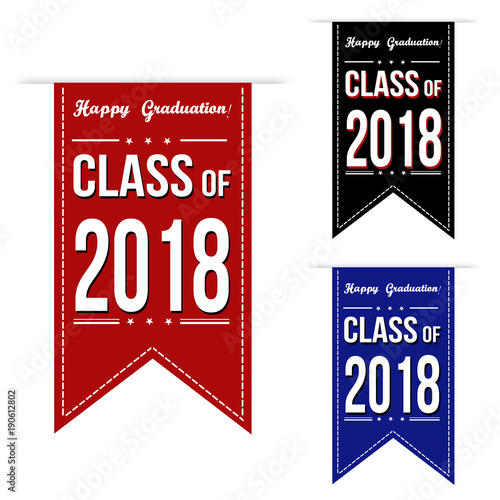 Class of 2018 banner design set