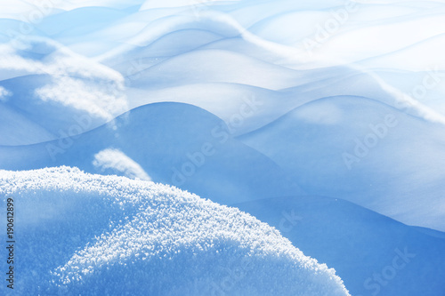 a blue snow texture - close up detail