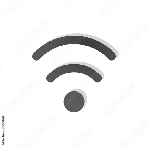 Wireless connection icon. Modern cordless lan sign