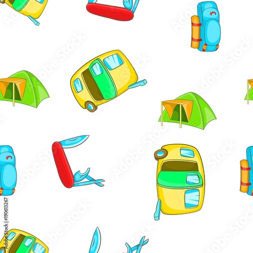 Encampment pattern, cartoon style
