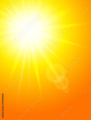 Sun vertical background. Vector illustration.