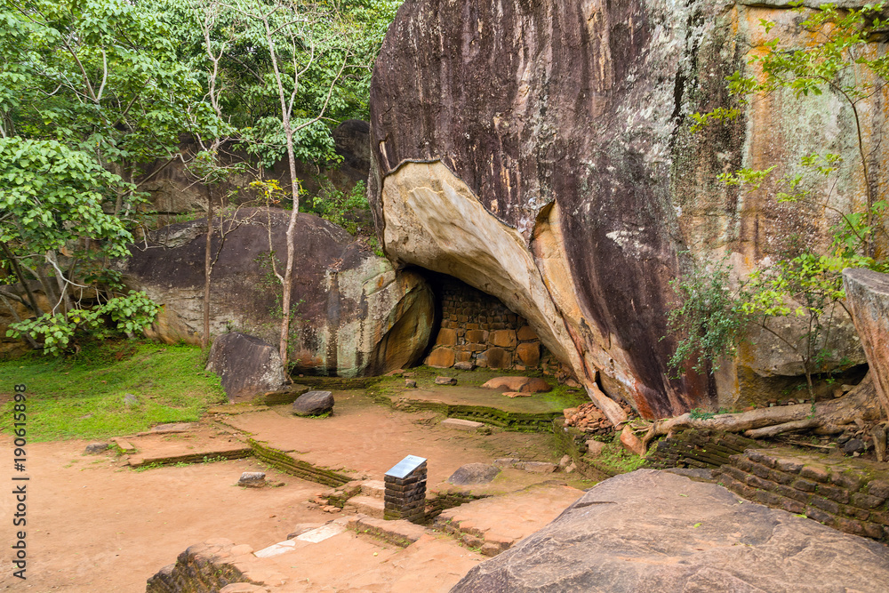 Landscape of ruin Royal Gardens and Pools, Lion Rock Sigiriya, Attractions Sri Lanka
