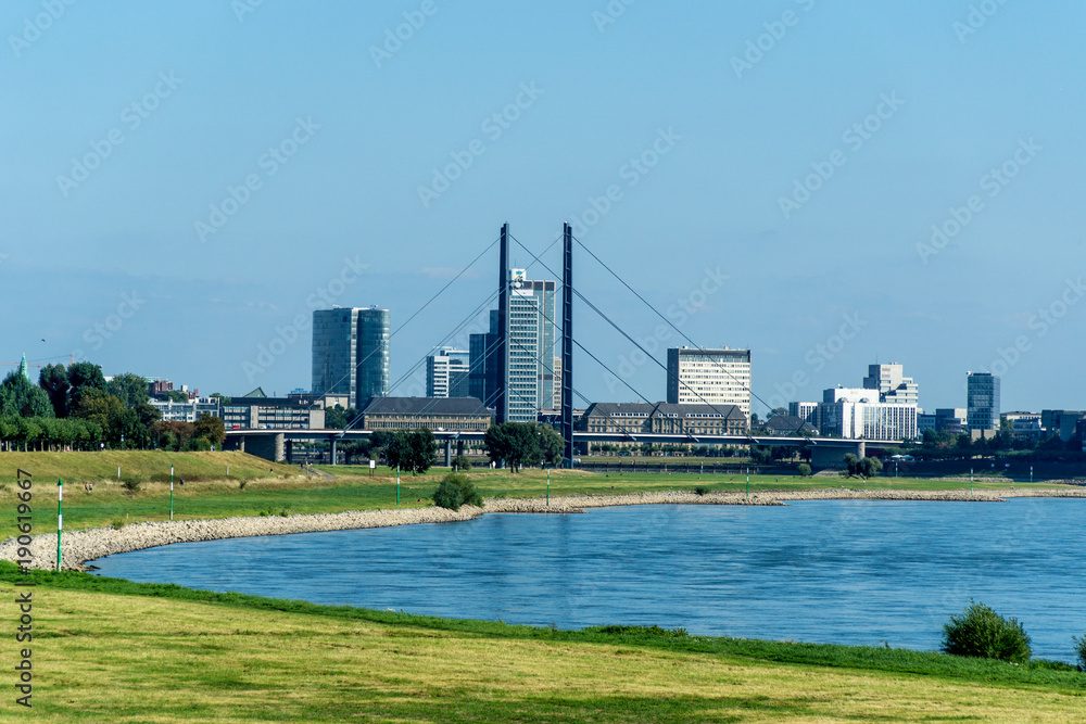 Cityscape on river