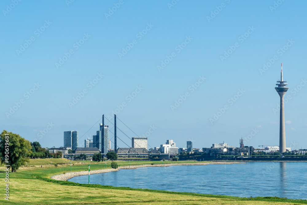 Cityscape on river