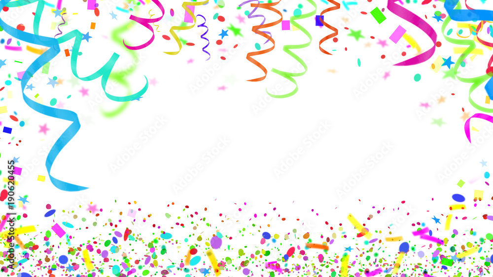 Konfetti und Luftschlangen