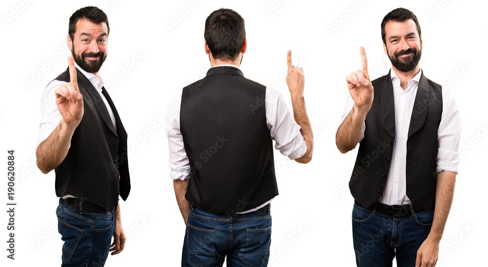Set of Cool man counting one Set of Cool man counting one