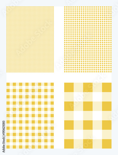 Yellow Gingham Pattern Background