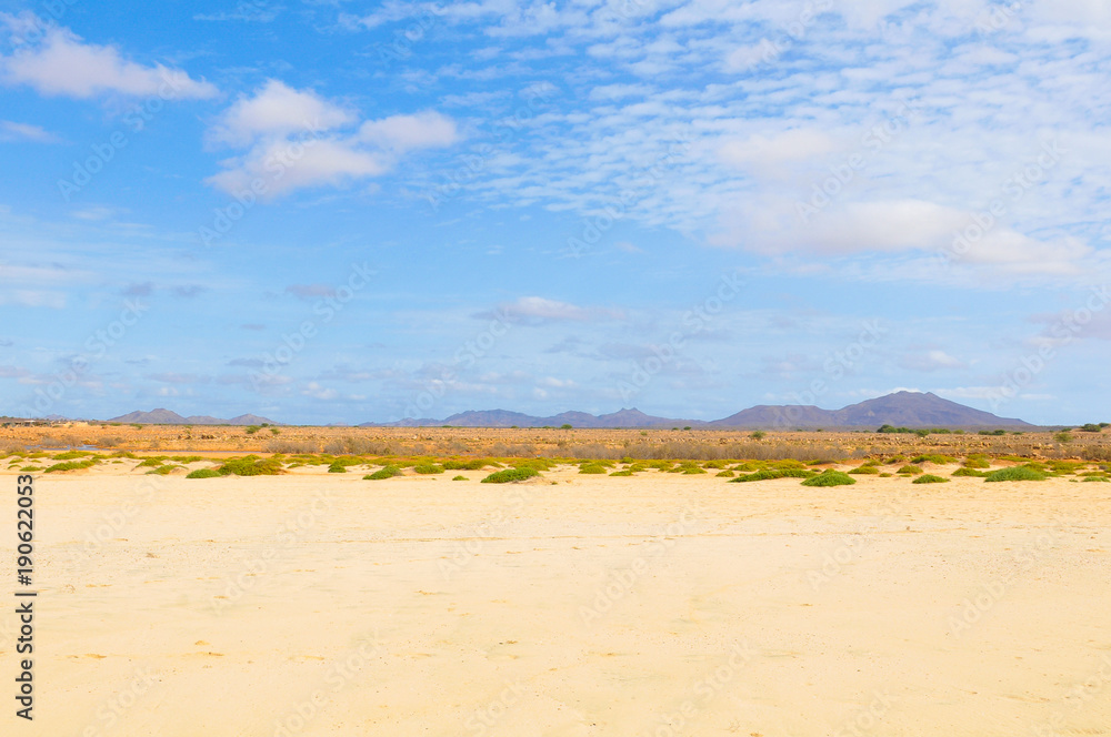 Desert landscape in Cape Verde, Africa