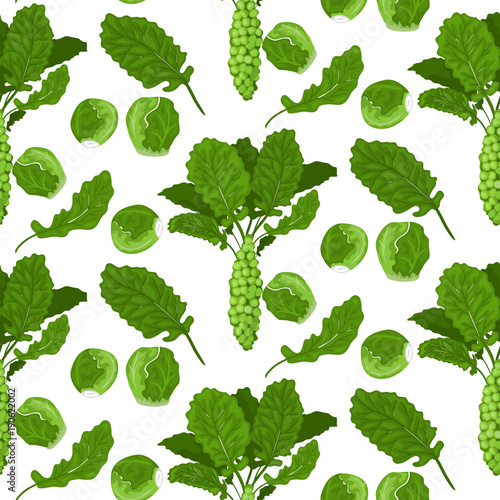 Brussel sprout sticker card in vector format.