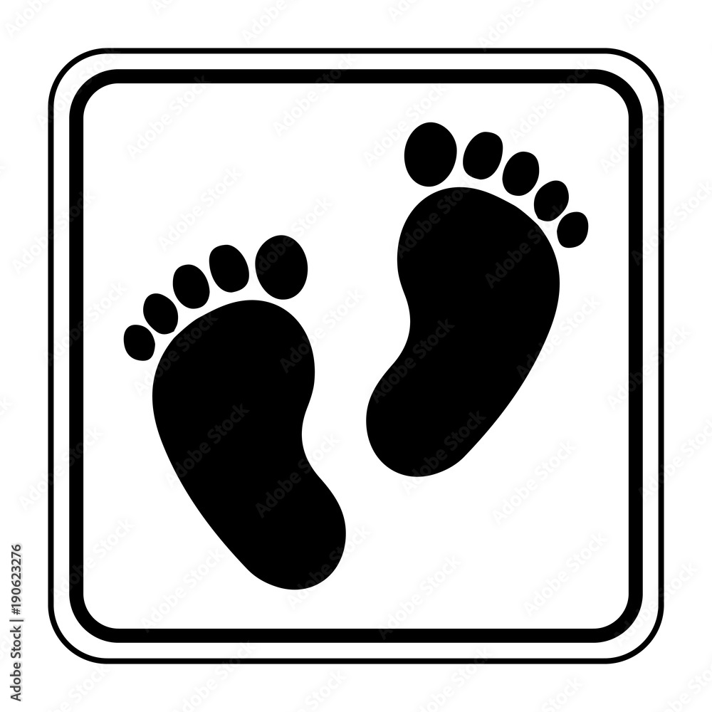 Logo Empreint Pieds Bebe Stock Vector Adobe Stock