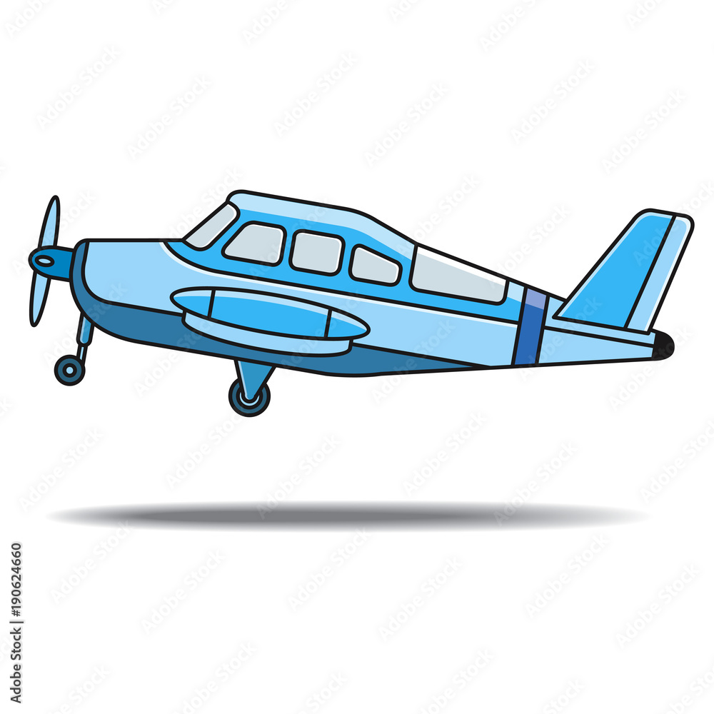 blue color small propeller plane take off vector cartoon Stock Vector | Adobe Stock blue color small propeller plane take off vector cartoon Stock Vector | Adobe Stock